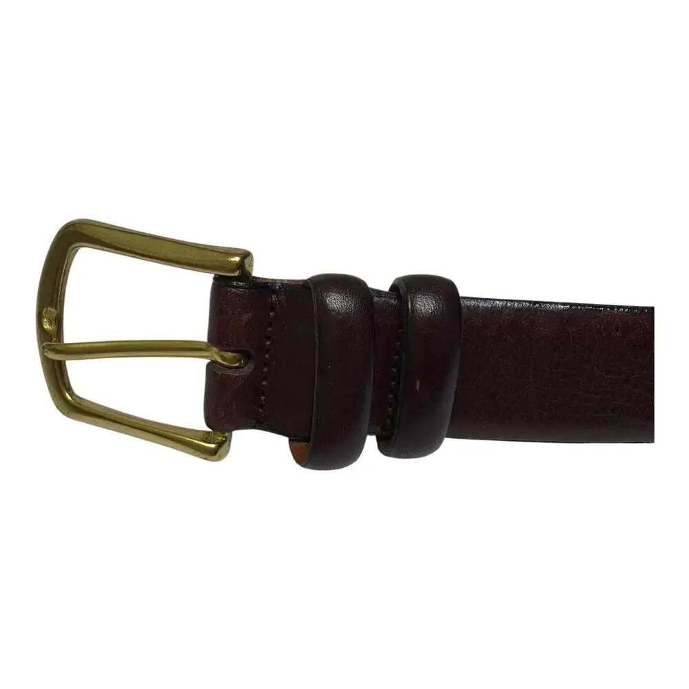 Men's Wearhouse Brown Full Grain Italian Leather Dress Belt - Men's Size 36/90
